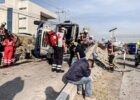 Vuelca camión de pasajeros en la México – Querétaro