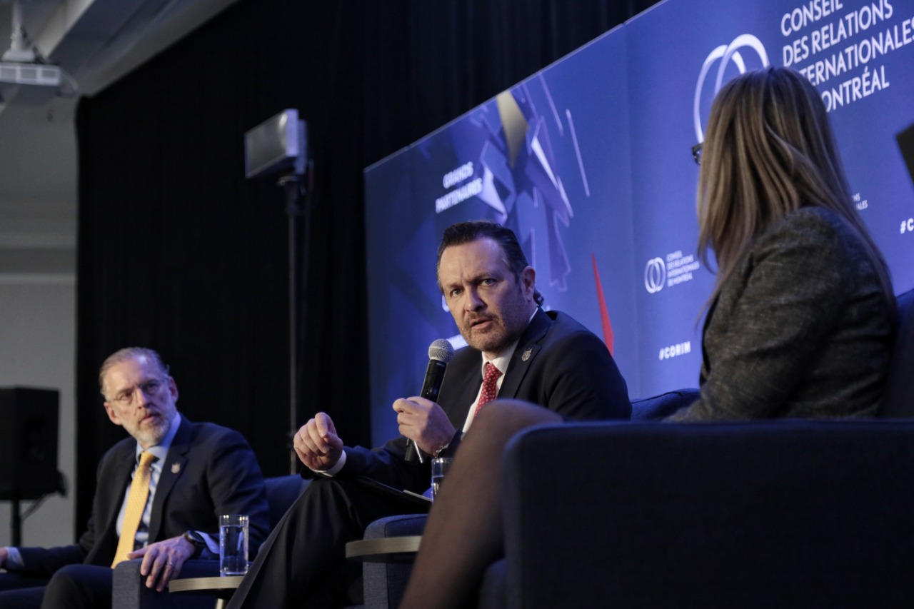 Participa Gobernador en panel del Consejo de Relaciones Internacionales de Montreal (CORIM)