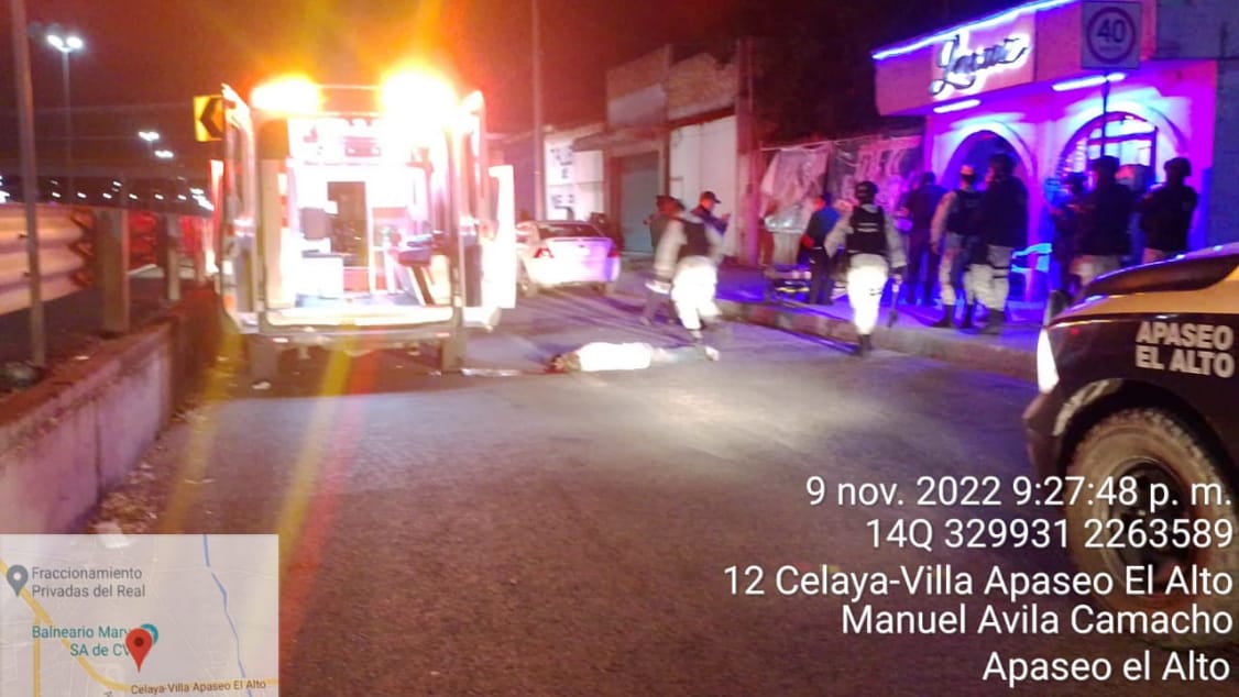 Ejecutan a balazos a 9 personas en un bar de Apaseo el Alto, Gto