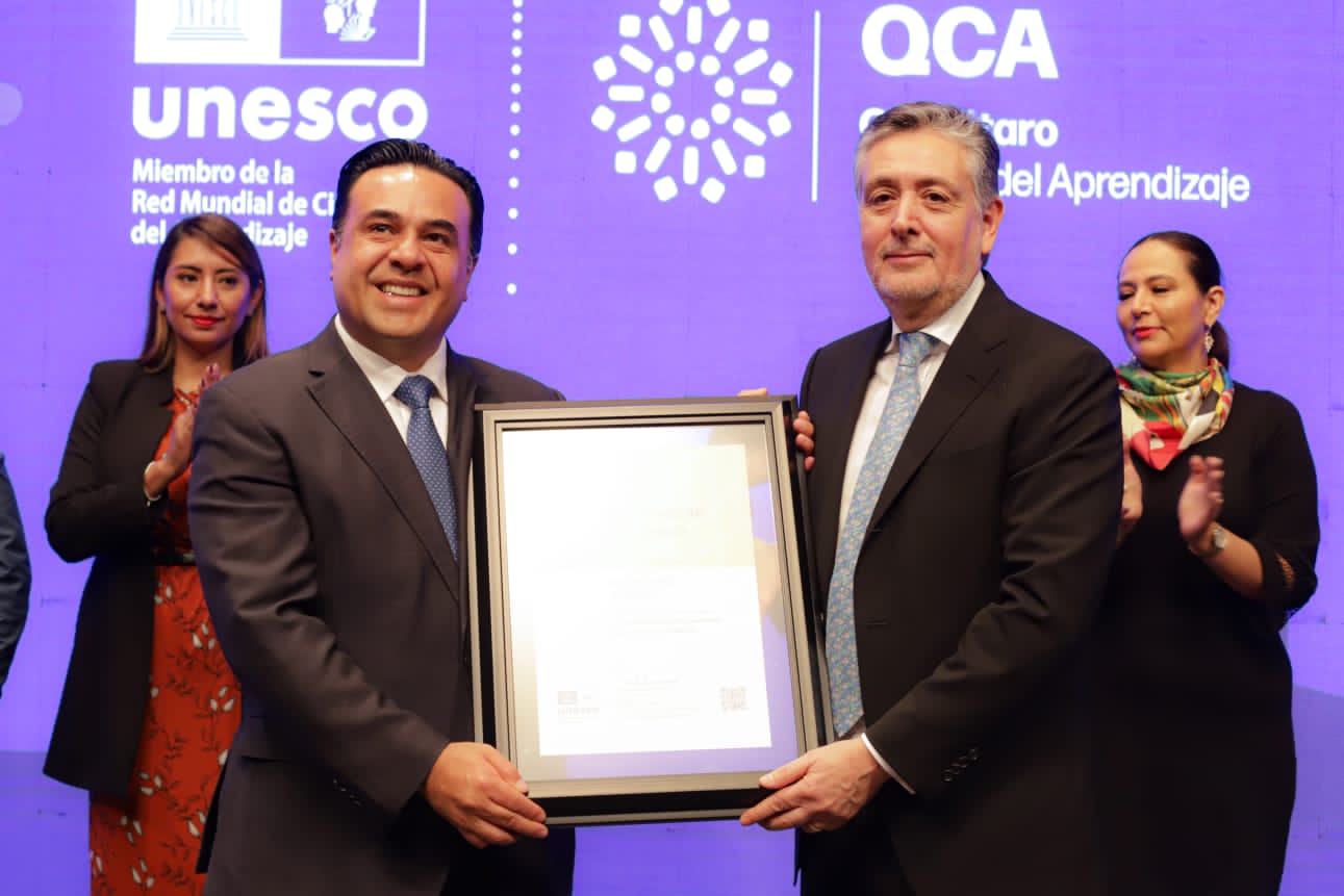 Municipio de Querétaro es nombrado por la UNESCO como Ciudad del Aprendizaje
