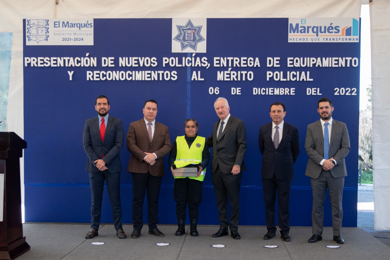 Refuerza Municipio de El Marqués, profesionalización de la seguridad con la entrega de equipamiento de última generación