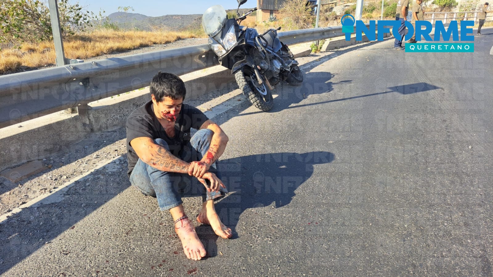 Motociclista lesionado tras fuerte caída en la carretera estatal 540