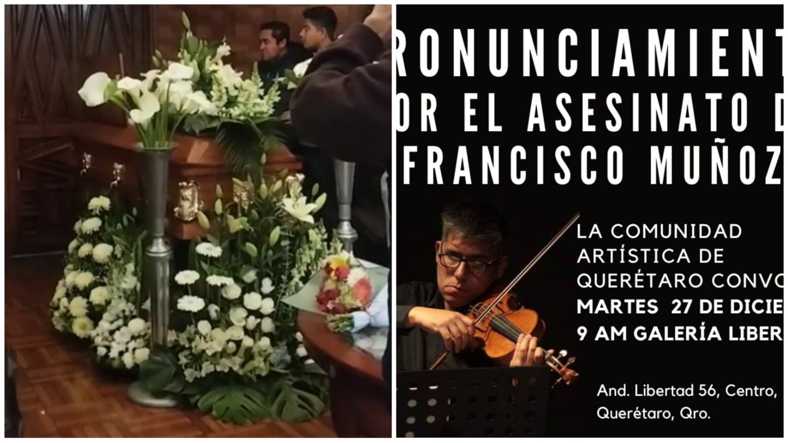 Investiga Fiscalía homicidio de Violinista y busca a él o los responsables del crimen