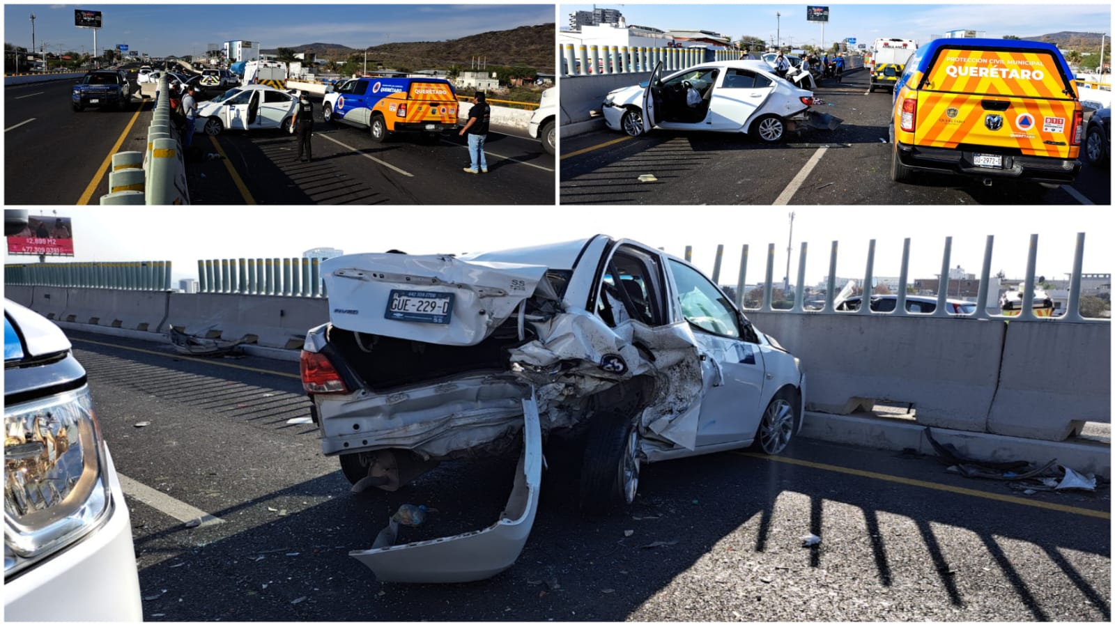 Fatal accidente en el Paseo de la República en Juriquilla