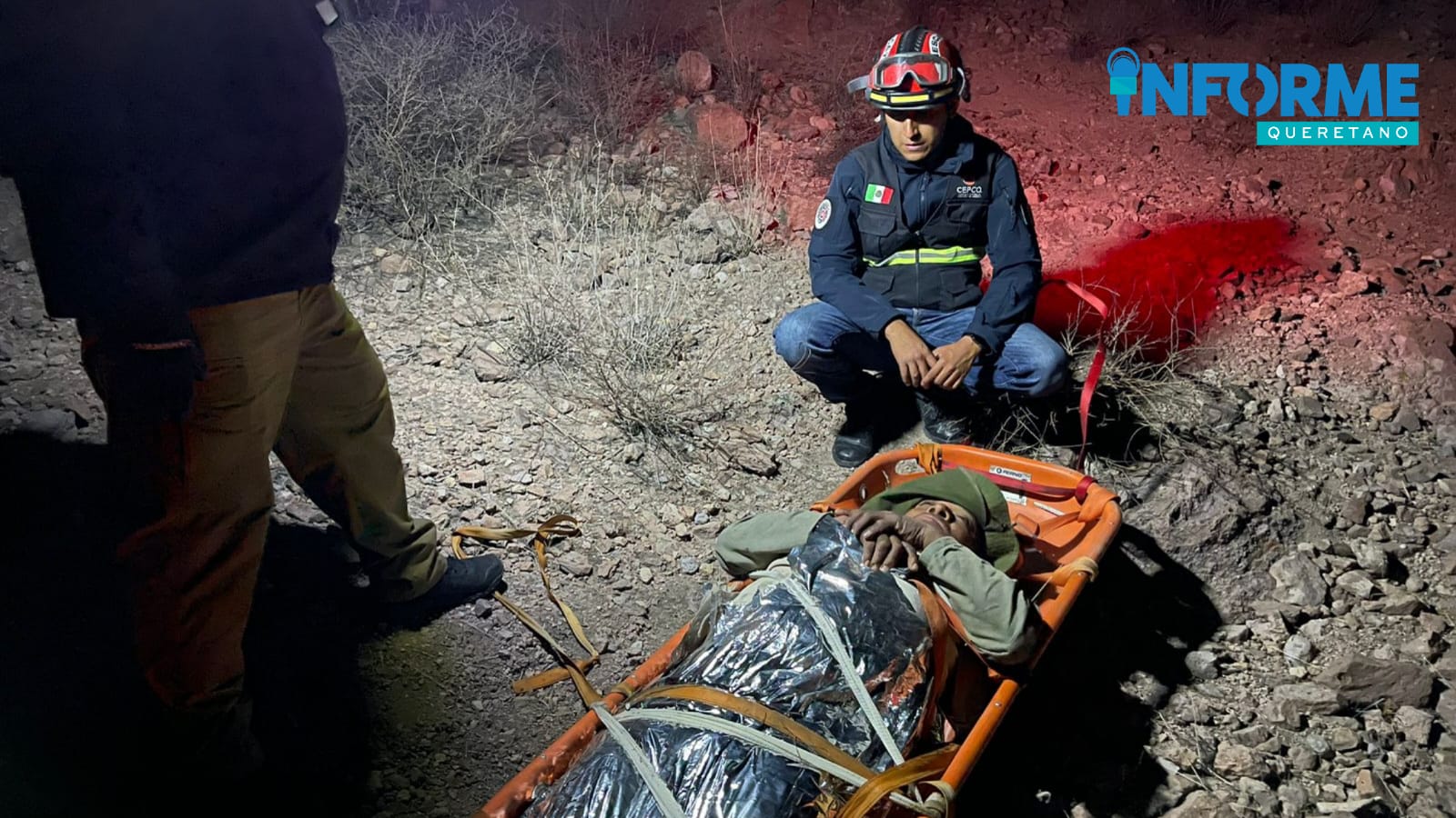Cae de caballo en el Cerro de El Carrizal fue rescatado un día después por PC Estatal
