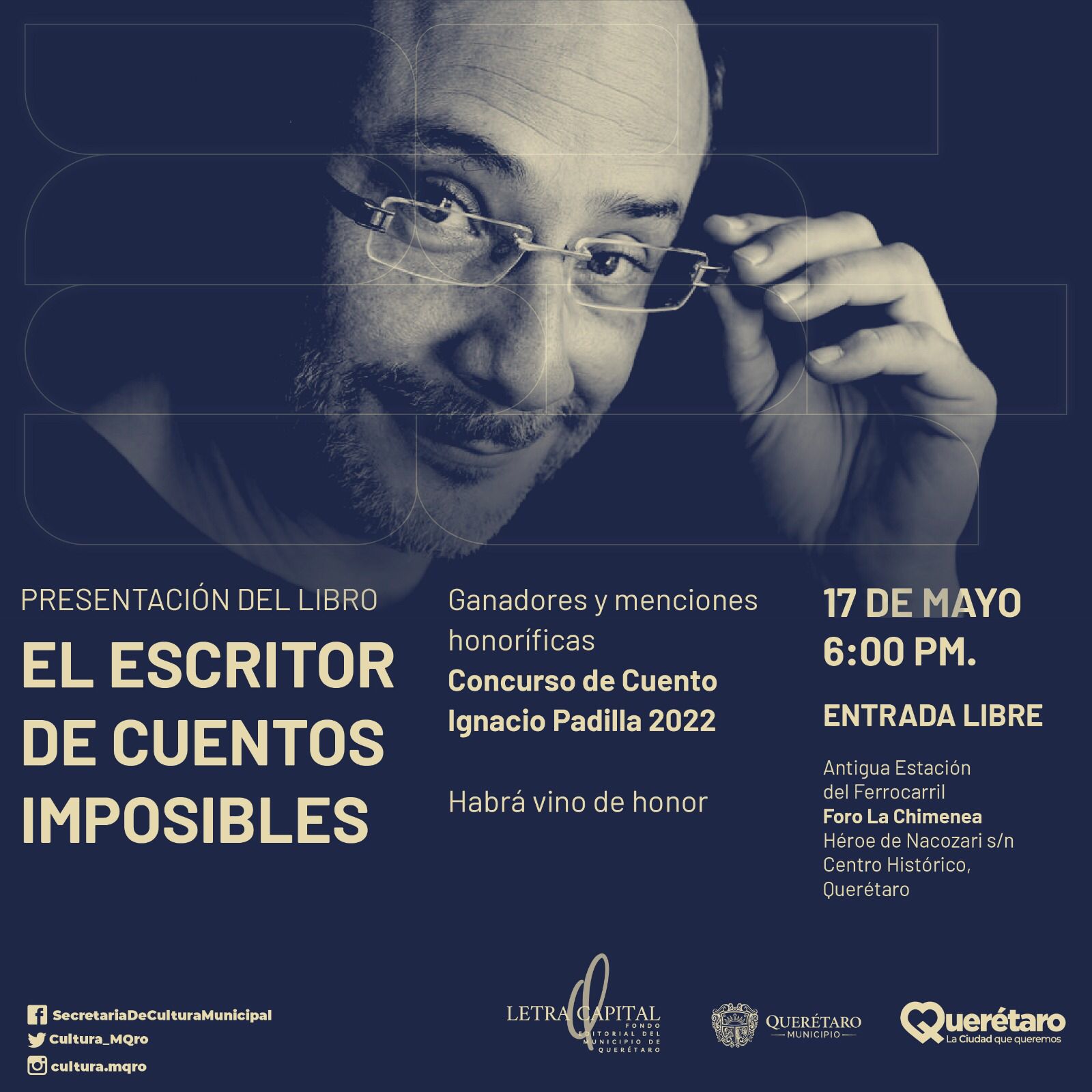 Lista la presentación del libro “El escritor de cuentos imposibles” del concurso de cuento Ignacio Padilla edición 2022