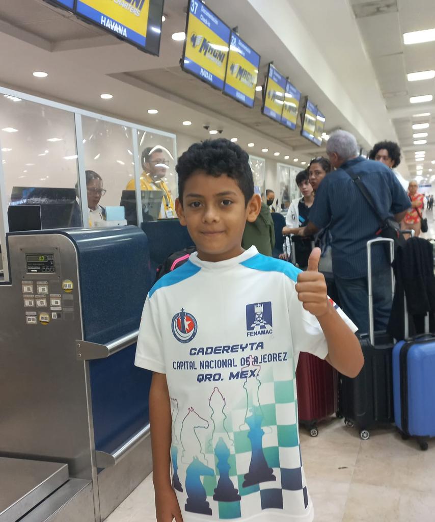 Compite en Cuba, ajedrecista queretano de 10 años de edad