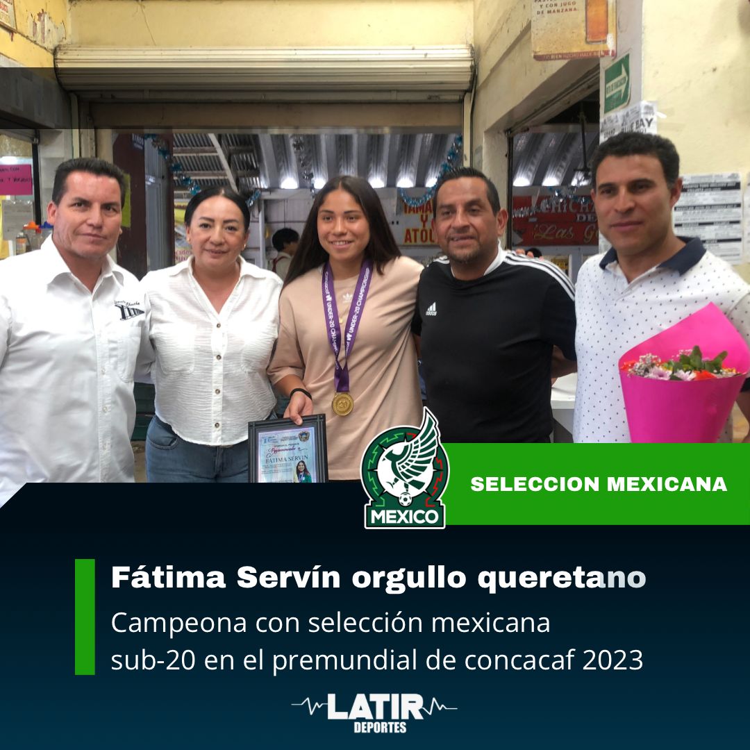La Selección Nacional Mexicana entregó reconocimiento a Fátima Servín Sánchez jugadora queretana