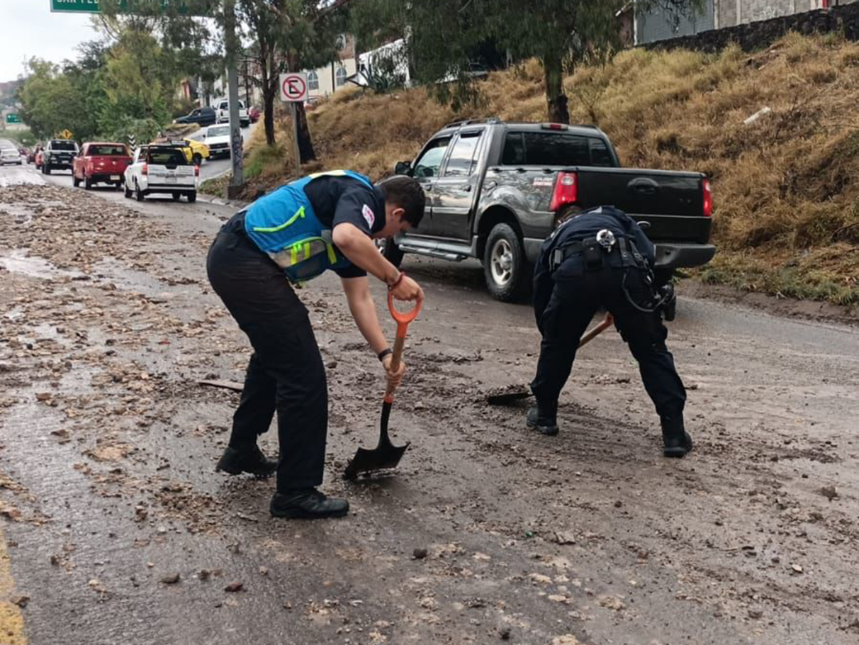 Reportan saldo de lluvias de esta tarde en la capital