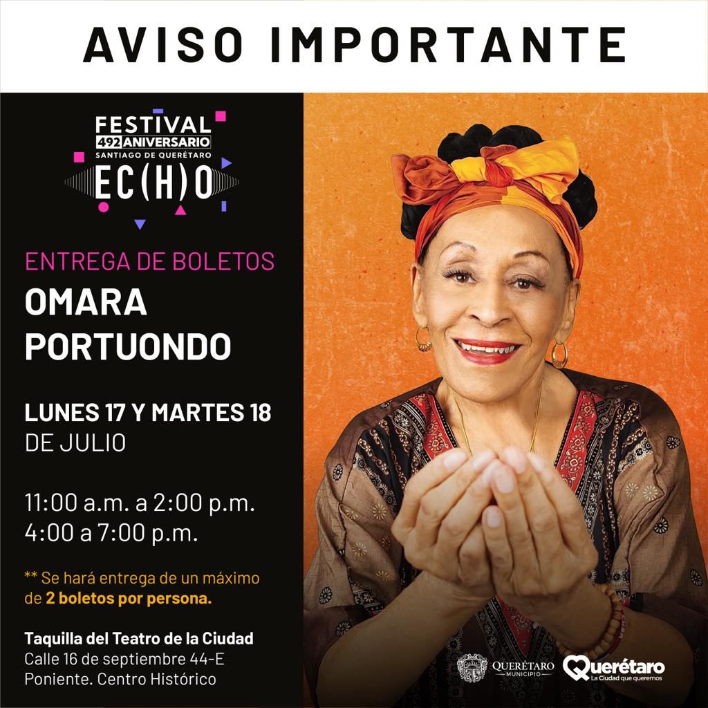 Anuncias cambios en concierto de Omara Portuondo.