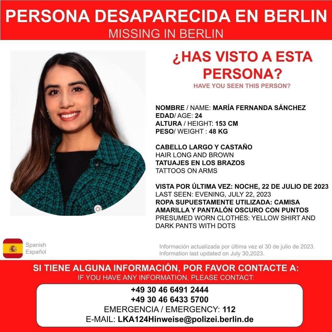 La familia de la joven  María Fernanda Sánchez solicitó más apoyo económico para su estancia en ese país.