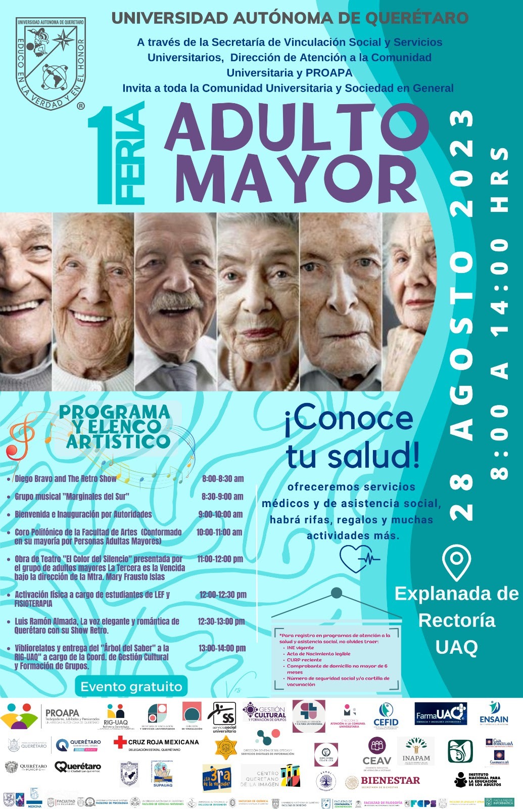 Invita UAQ a 1ª Feria de Vinculación para personas adultas mayores