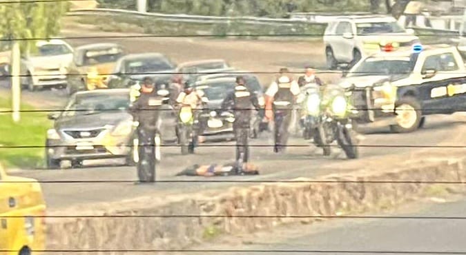 Hombre arrollado en la carretera México – Querétaro a la altura de Lomas de Casa Blanca