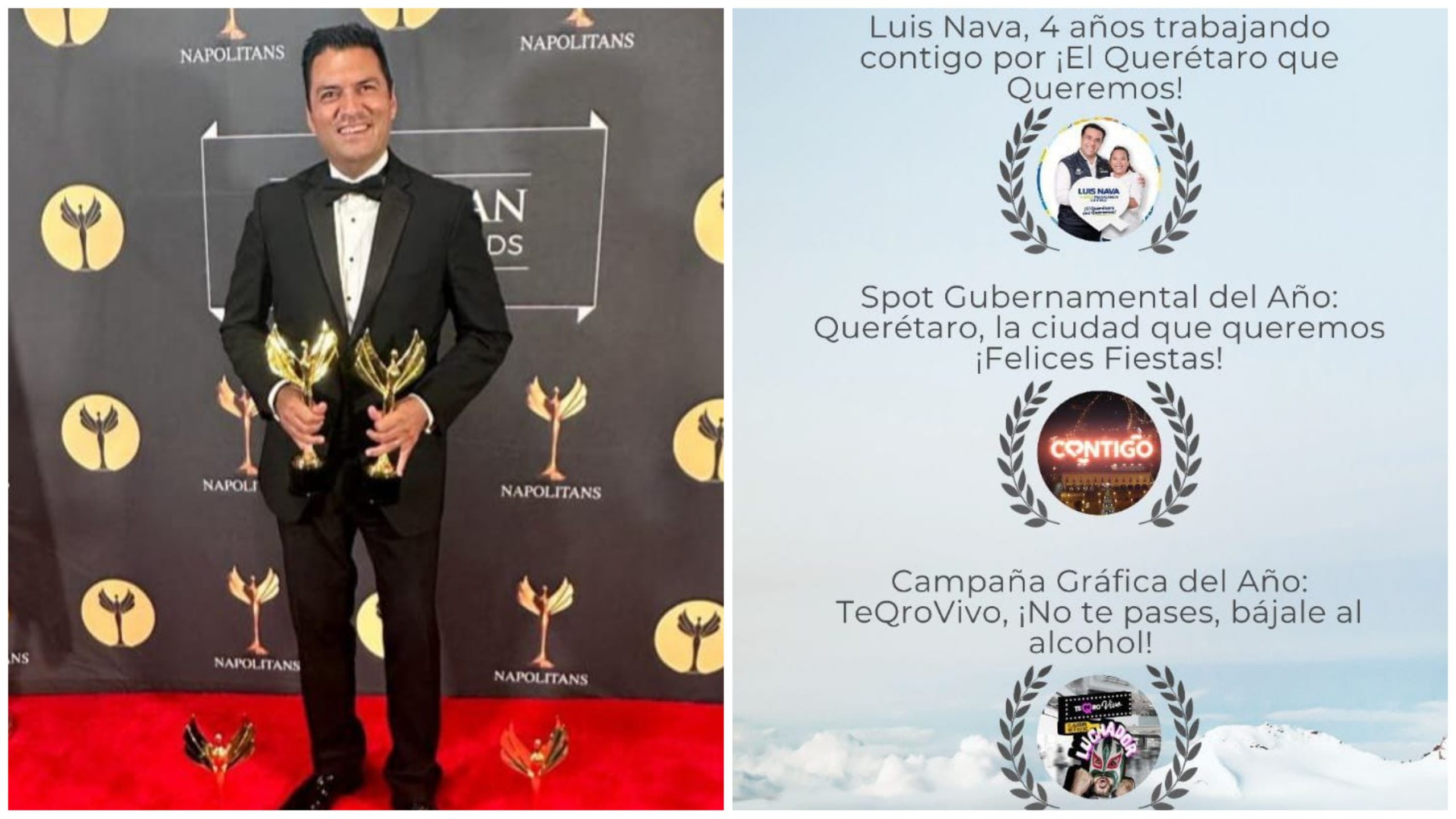 Obtiene Municipio de Querétaro premios de la Napolitan Victory Awards