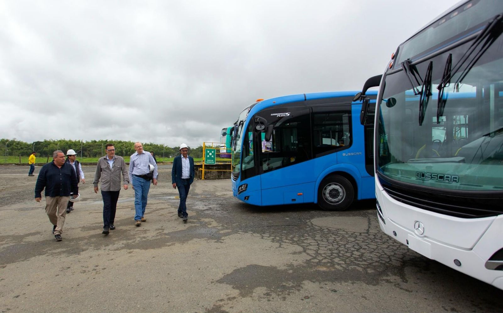 Arriban de Colombia las primeras 38 unidades nuevas para el sistema de transporte público