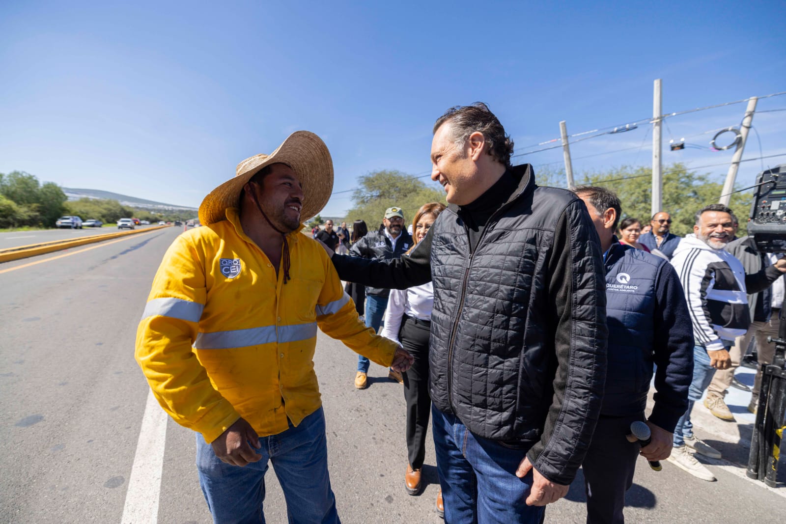 Entrega Mauricio Kuri modernización de la carretera Querétaro-Chichimequillas y ampliación del Paso Vehicular Superior