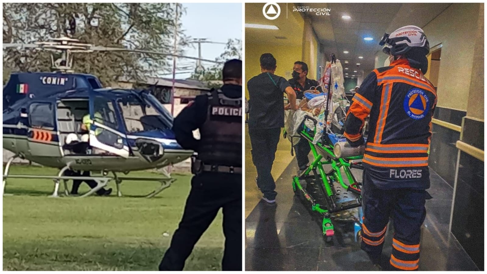 Traslada a mujer policía del Hospital General al IMSS de la Pradera en helicóptero