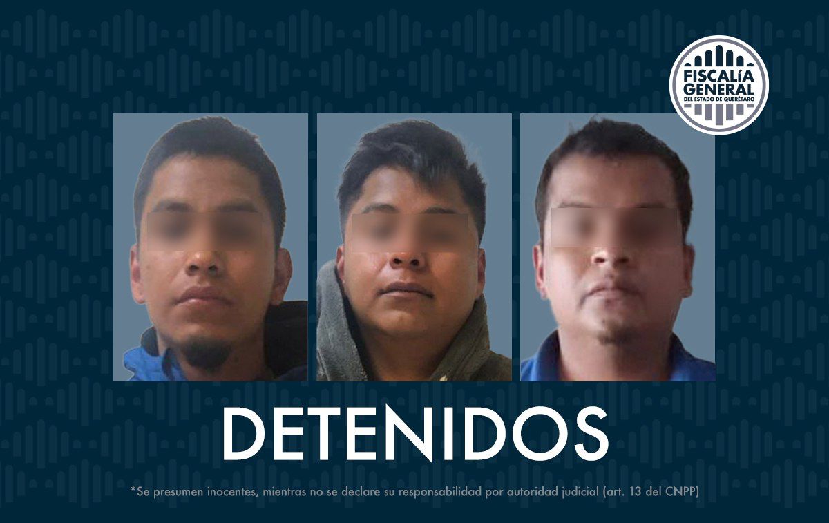 Tres hermanos detenidos por homicidio en San Juan del Río