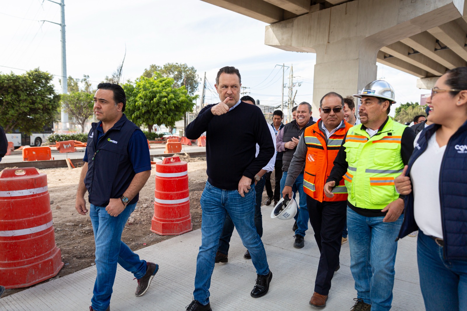 Supervisa Mauricio Kuri la obra Paseo 5 de Febrero