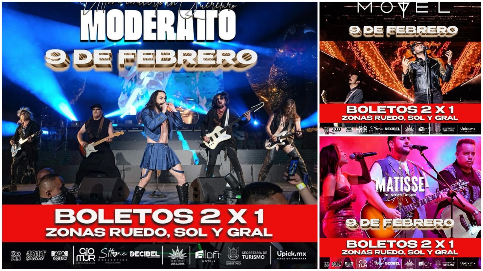 Anuncian la nueva fecha para el último concierto de Moderatto en Querétaro
