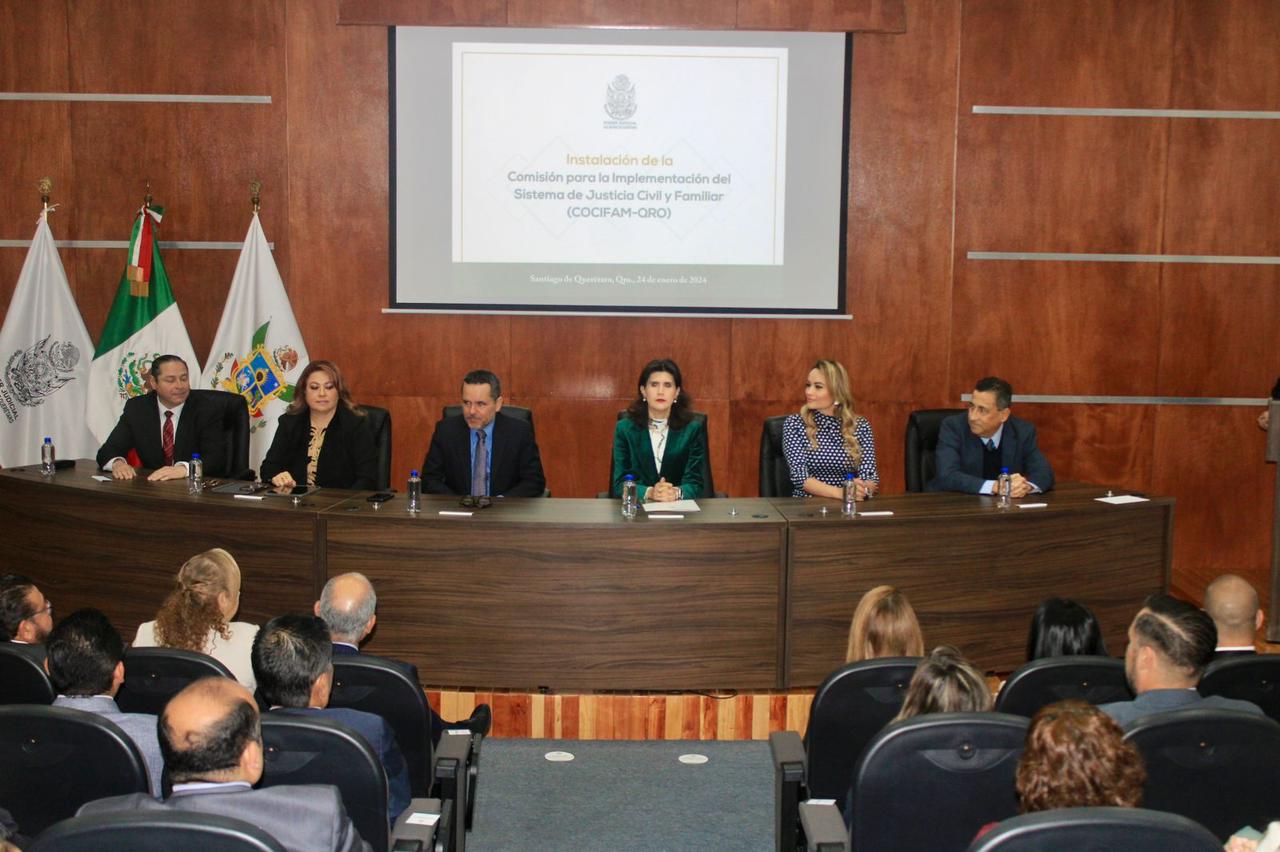 Se llevó a cabo la instalación de la Comisión para la Implementación del Sistema de Justicia Civil y Familiar del Poder Judicial del Estado de Querétaro.