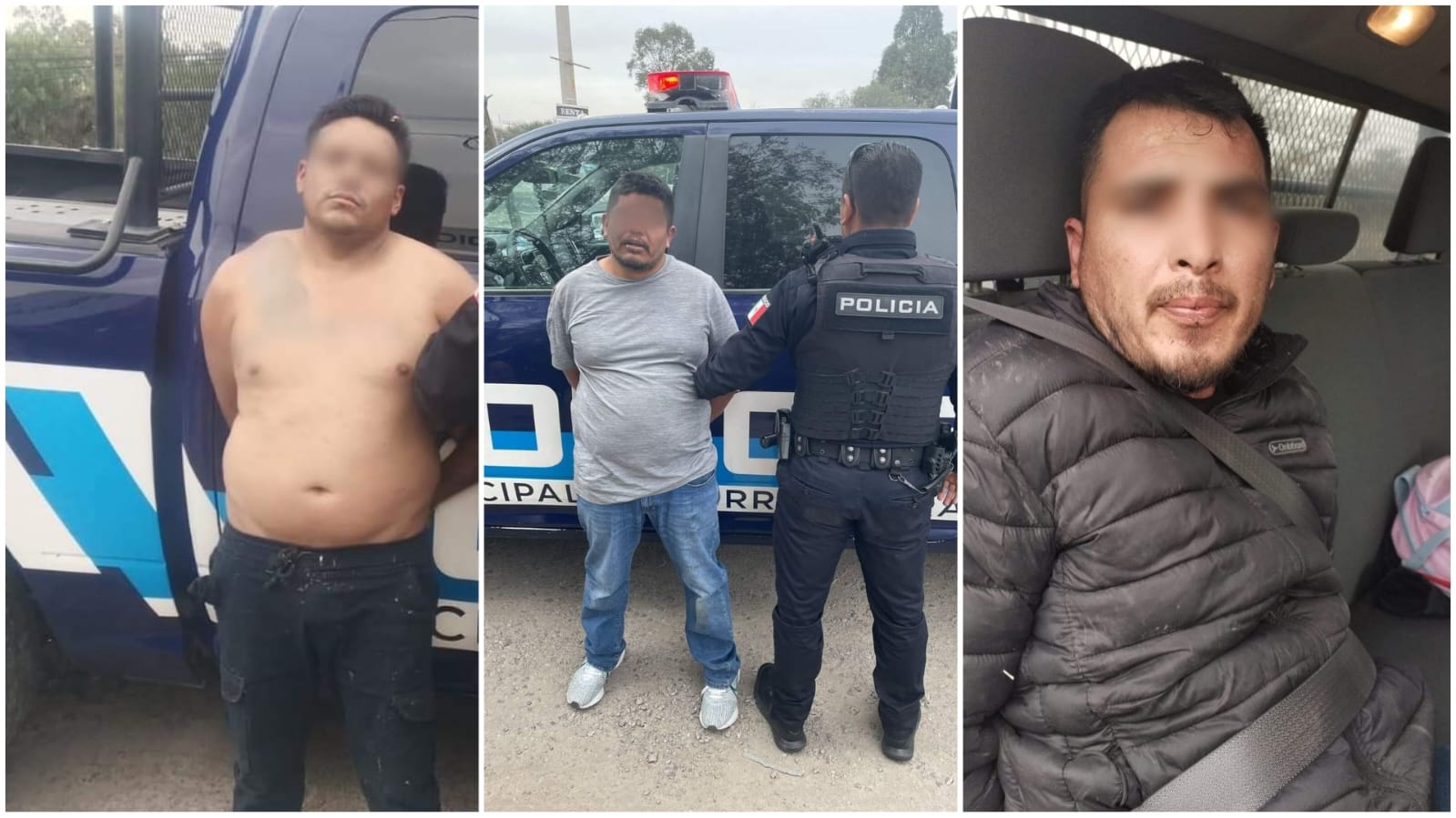 Tres detenidos tras una persecución policiaca que terminó en Apaseo El Alto