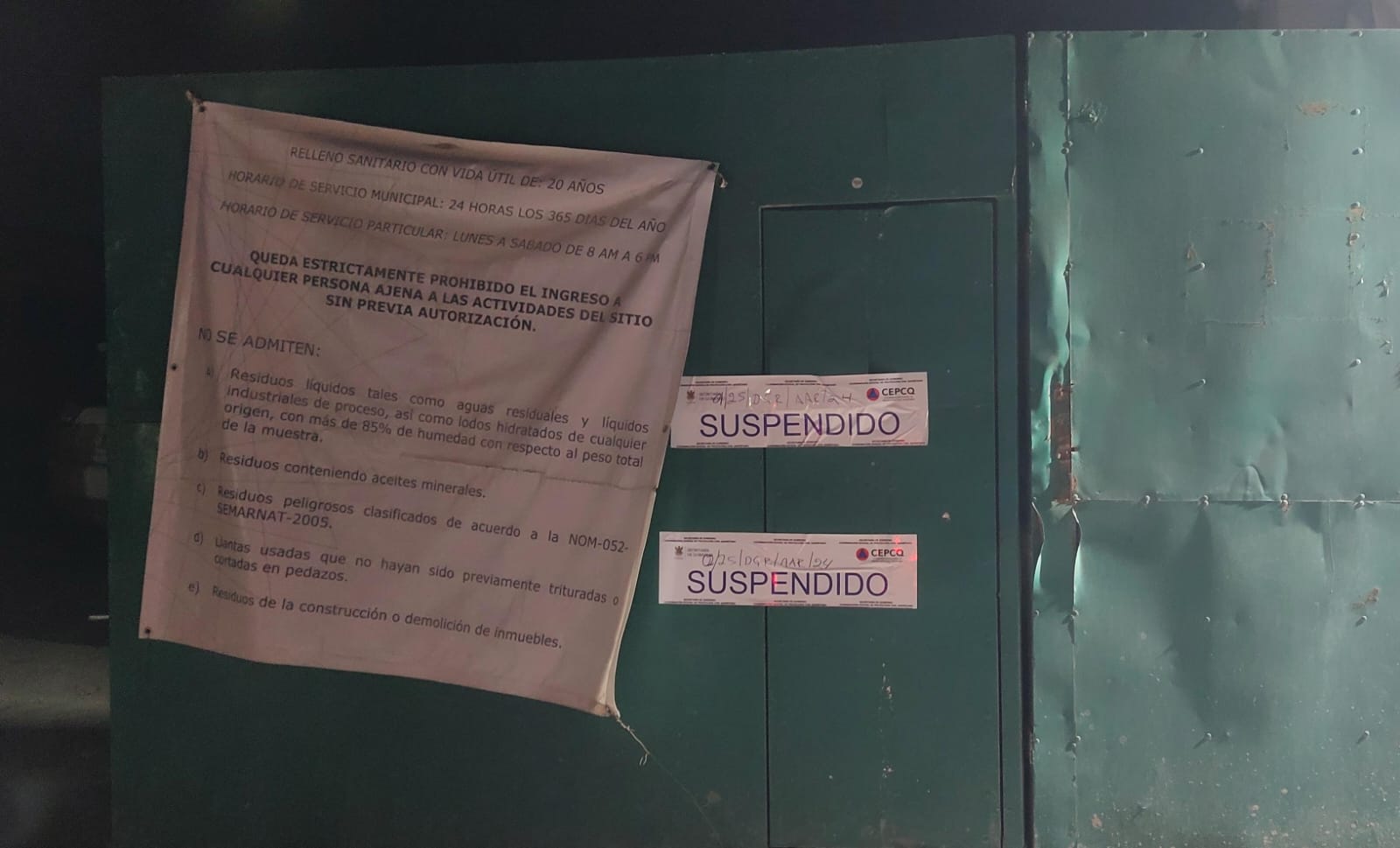 Protección Civil Estatal suspendió el relleno sanitario de Corregidora