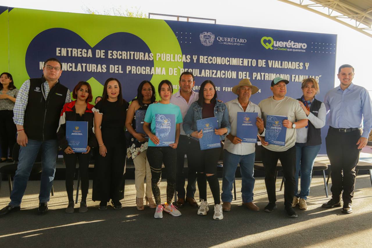Entrega Municipio de Querétaro Escrituras Públicas, Reconocimientos Viales y Nomenclaturas de calles