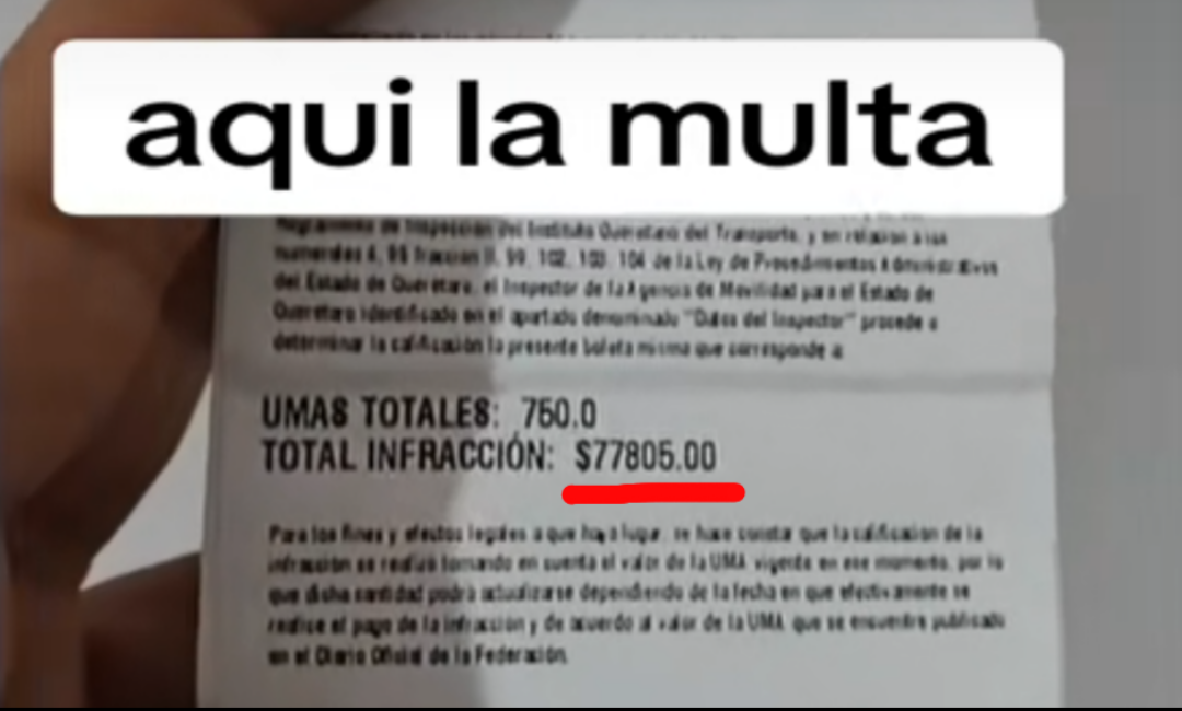 Multa de 77,805 pesos, más 2900 de grúa y 1380 de Corralón a conductor por usar BlaBlaCar en Querétaro