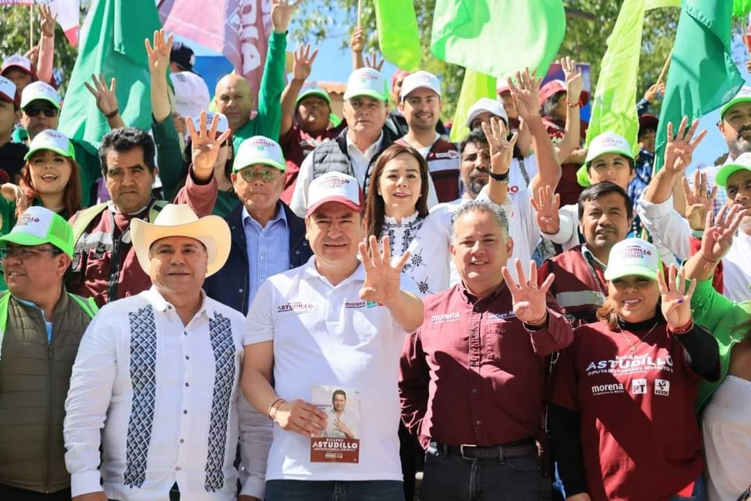 Santiago Nieto y Ricardo Astudillo recorrieron Amealco como parte de su campaña