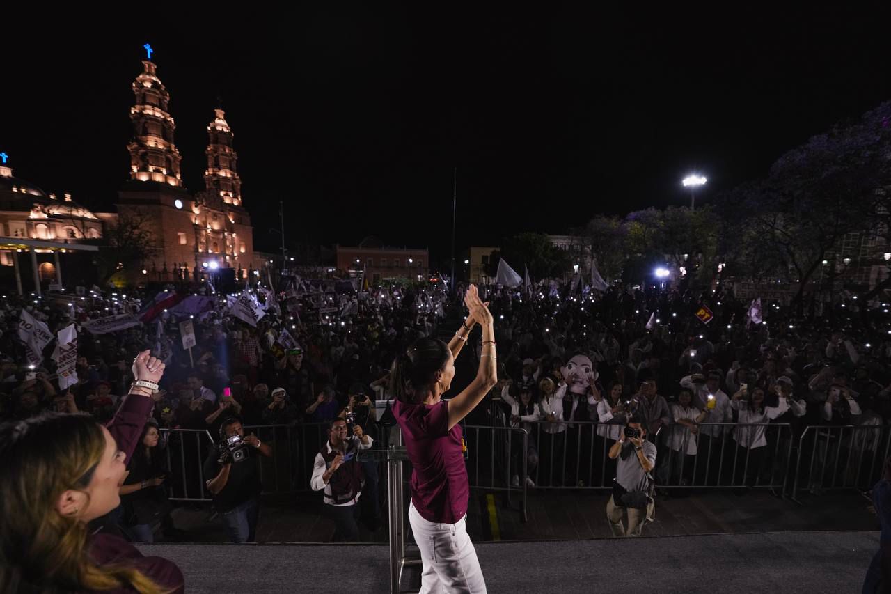 QUEREMOS ELECCIONES LIBRES Y DEMOCRÁTICAS: DESDE AGUASCALIENTES, CLAUDIA SHEINBAUM PIDE VIGILAR Y DEFENDER EL VOTO ESTE 2 DE JUNIO