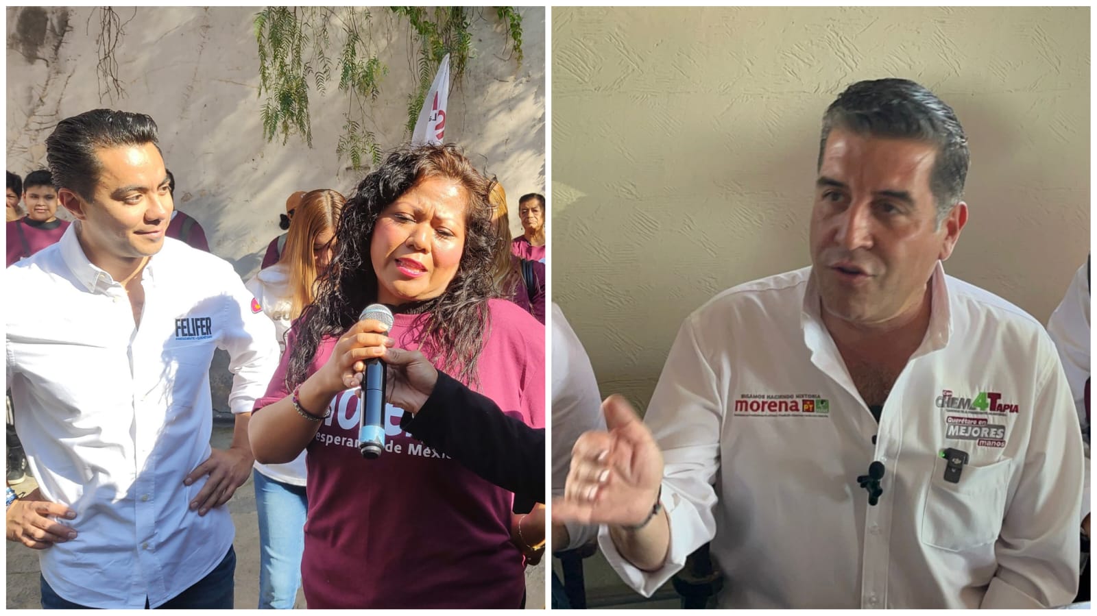 Simpatizantes de Morena acudieron a apoyar a Felifer y Chema Tapia los niega
