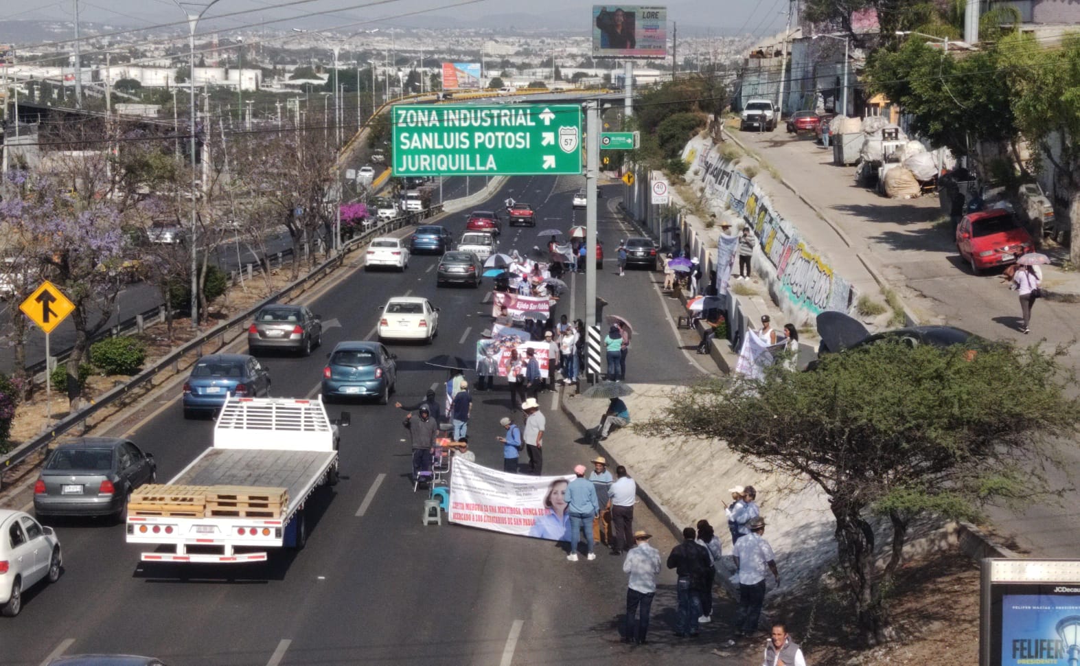 Integrantes del Ejido San Pablo se manifestaron en Bernardo Quintana