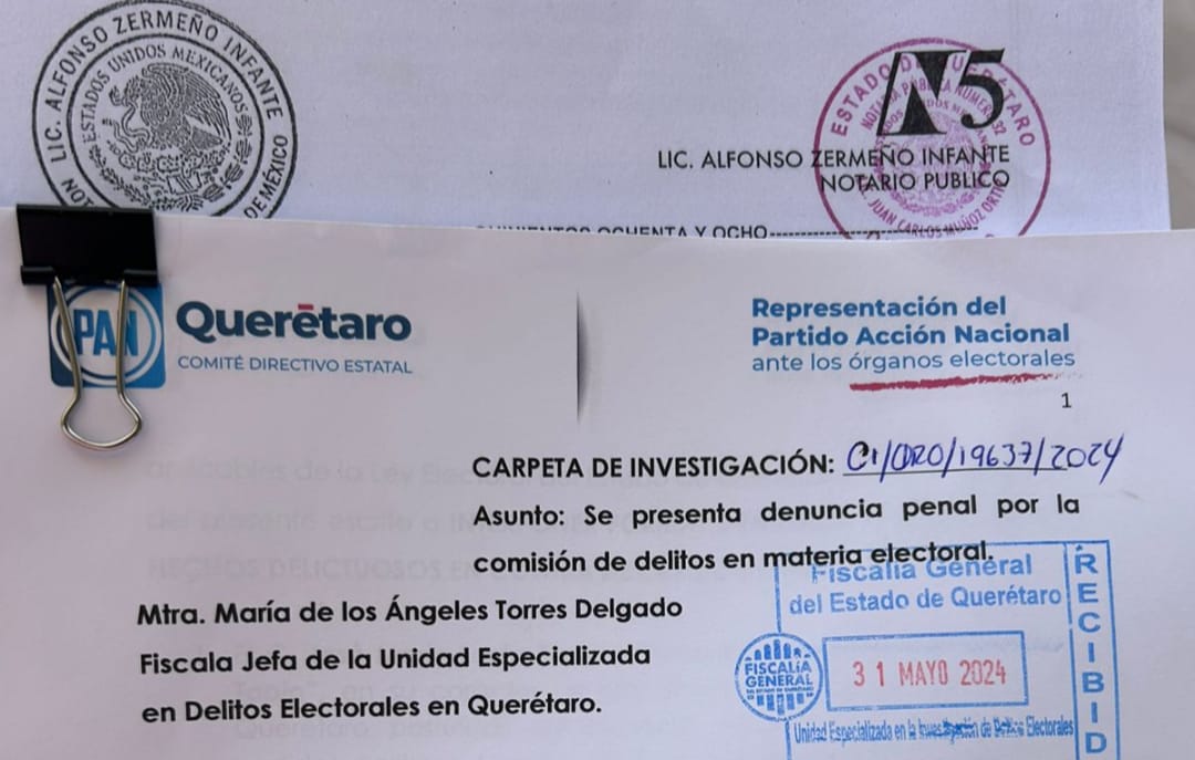 El Partido Acción Nacional PAN presentó dos denuncias en contra de Morena