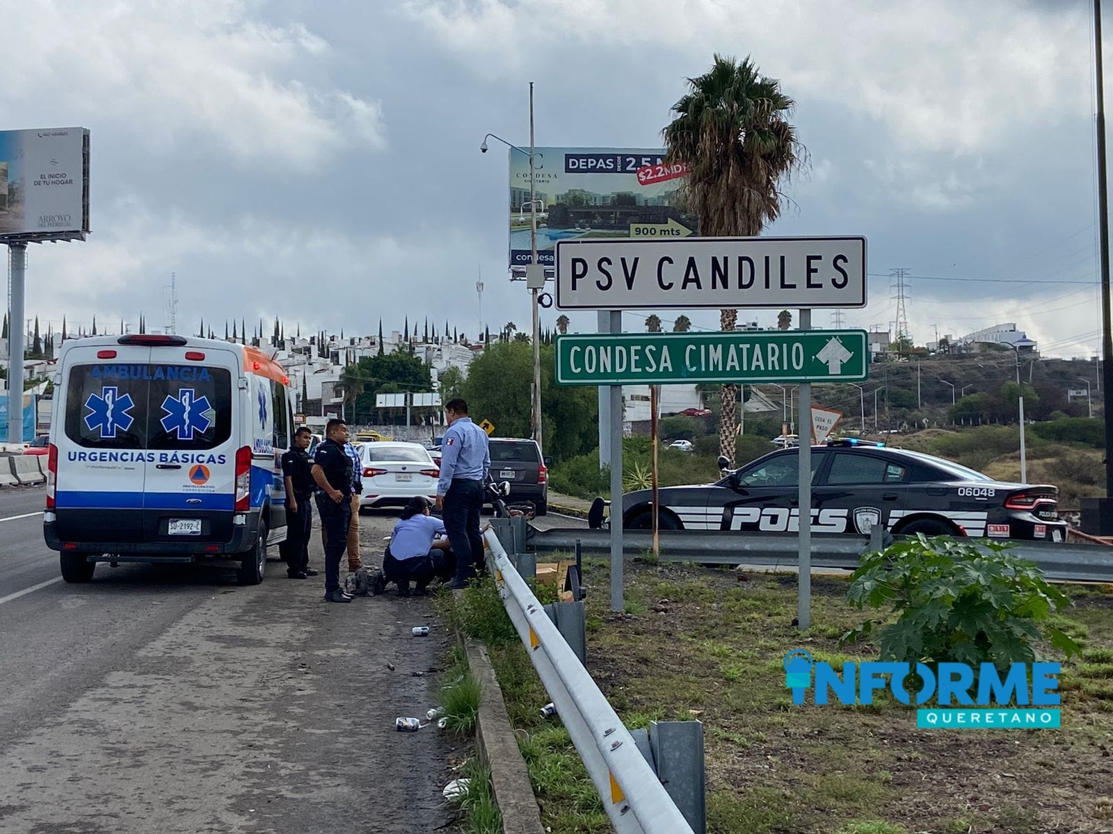 Derriban a Conductora de Moto Scooter en el Libramiento Sur Poniente