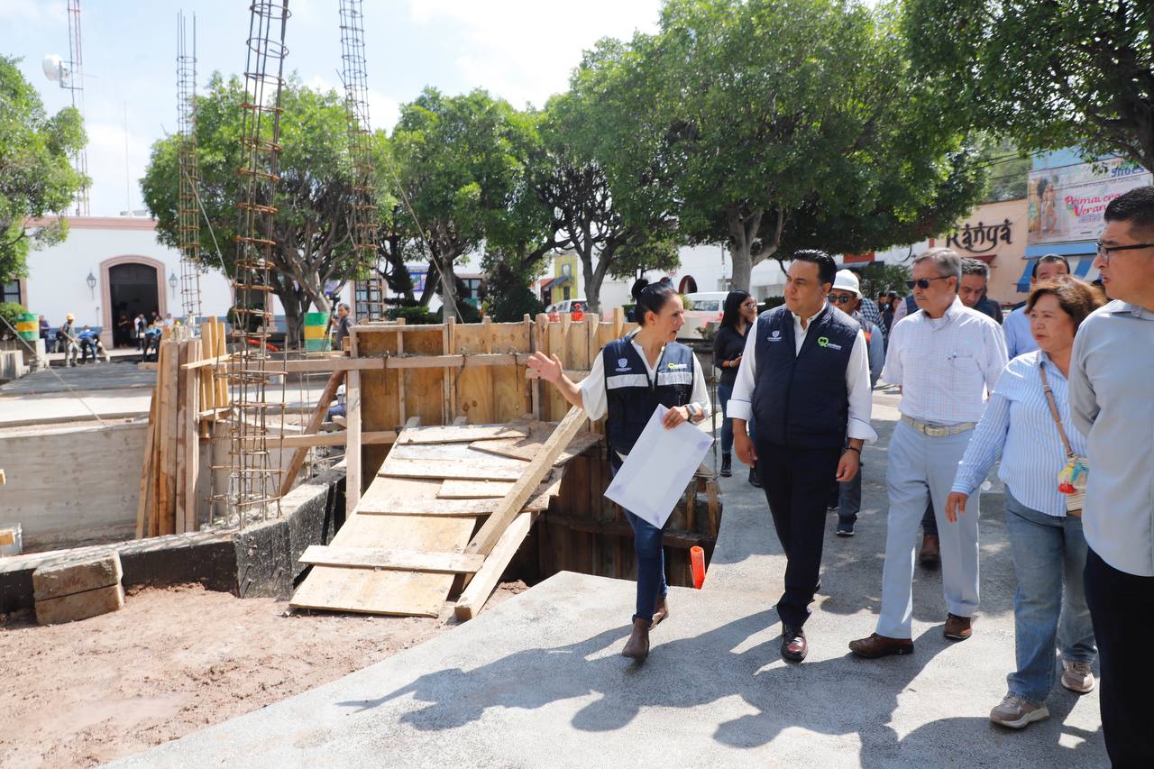 Supervisa Luis Nava los trabajos de Regeneración Urbana en Santa Rosa Jáuregui