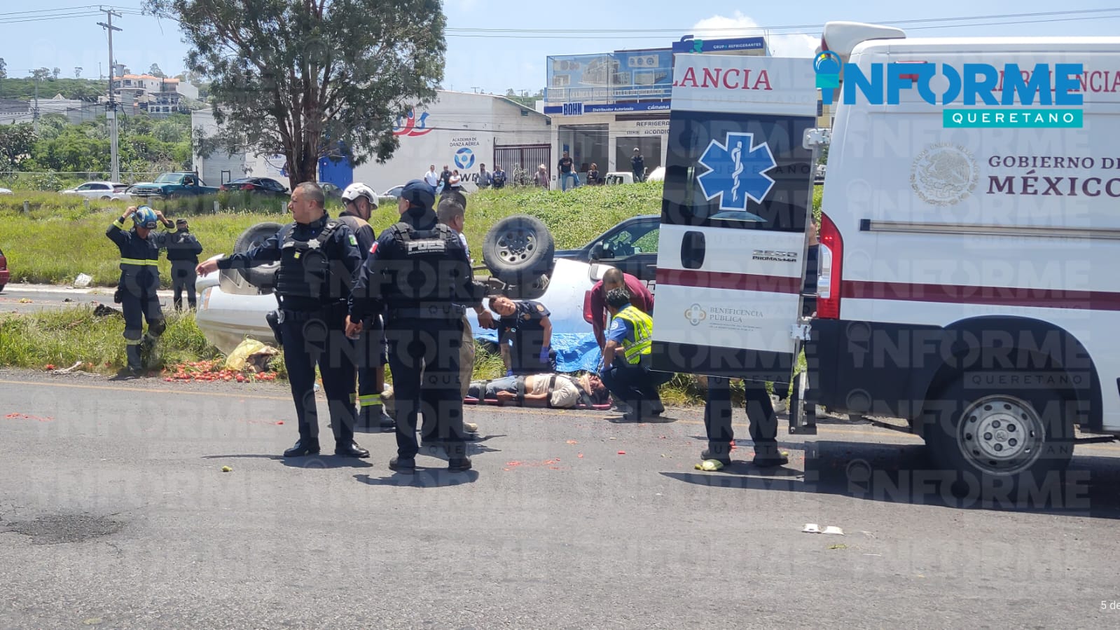 Un lesionado tras volcadura en el Libramiento Sur Poniente