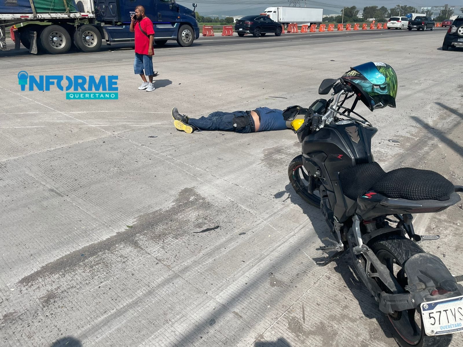 Motociclista Pierde la Vida en Carretera 57 a la Altura del Puente hacia Bernal