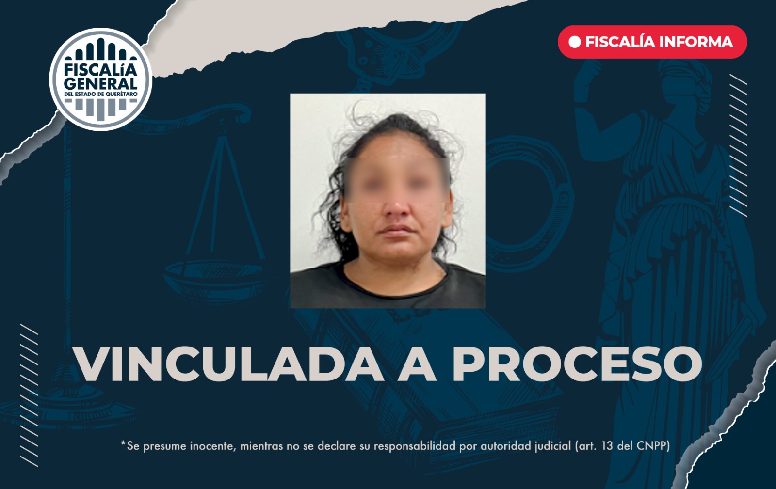 En prisión y vinculada a proceso la mujer que mató a su pareja sentimental