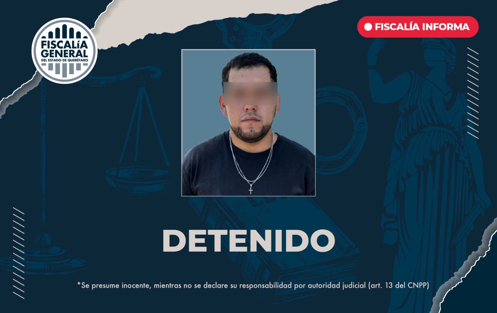 Detenido por homicidio en Pie de Gallo 