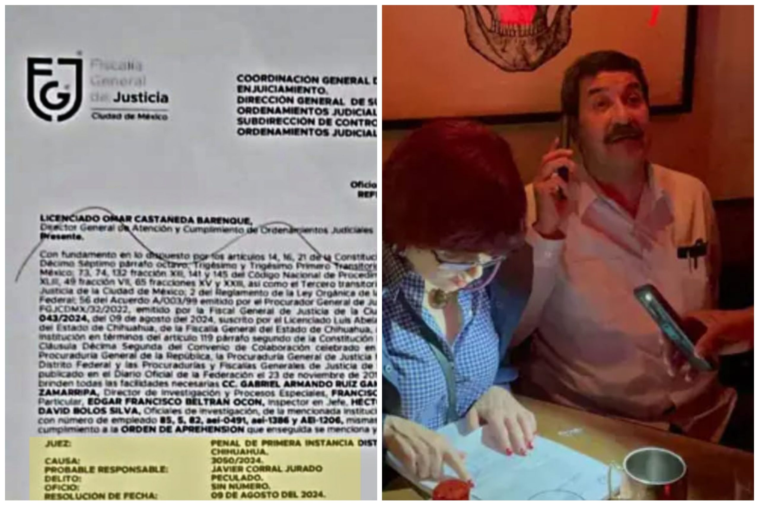 Fiscal de la CDMX libra al ex gobernador de Chihuahua Javier Corral de ser detenido