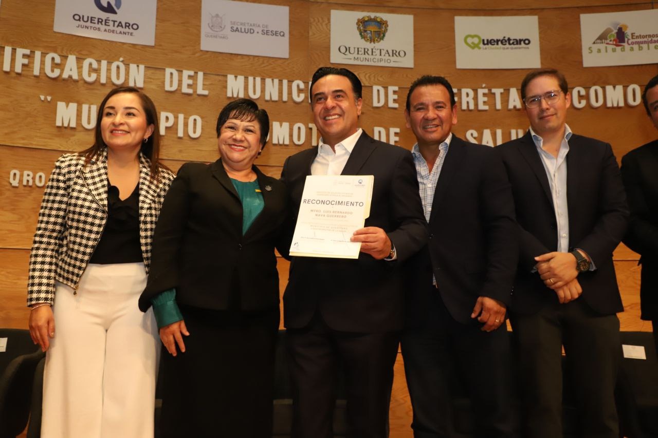 Recibe Querétaro la Certificación como “Municipio Promotor de la Salud”