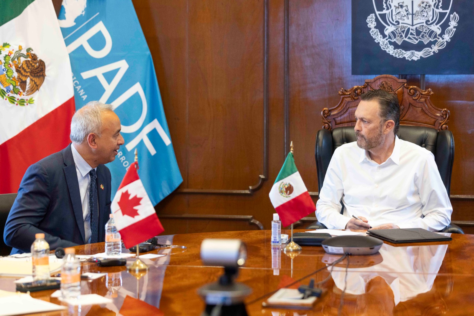 Se reúne Mauricio Kuri con autoridades del Departamento del Trabajo del Gobierno de Canadá