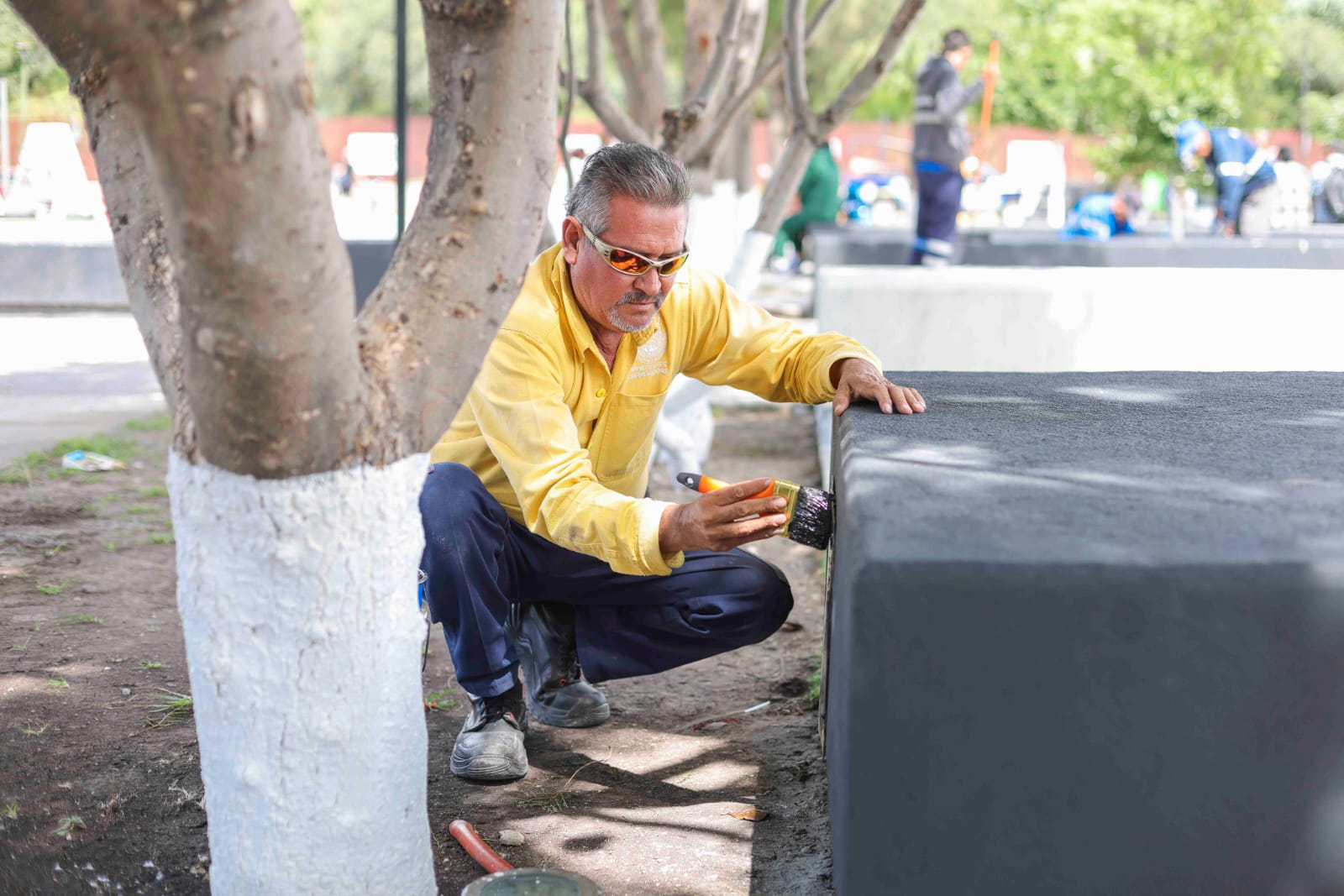 Realizan trabajos de limpieza en laterales de la carretera estatal 413