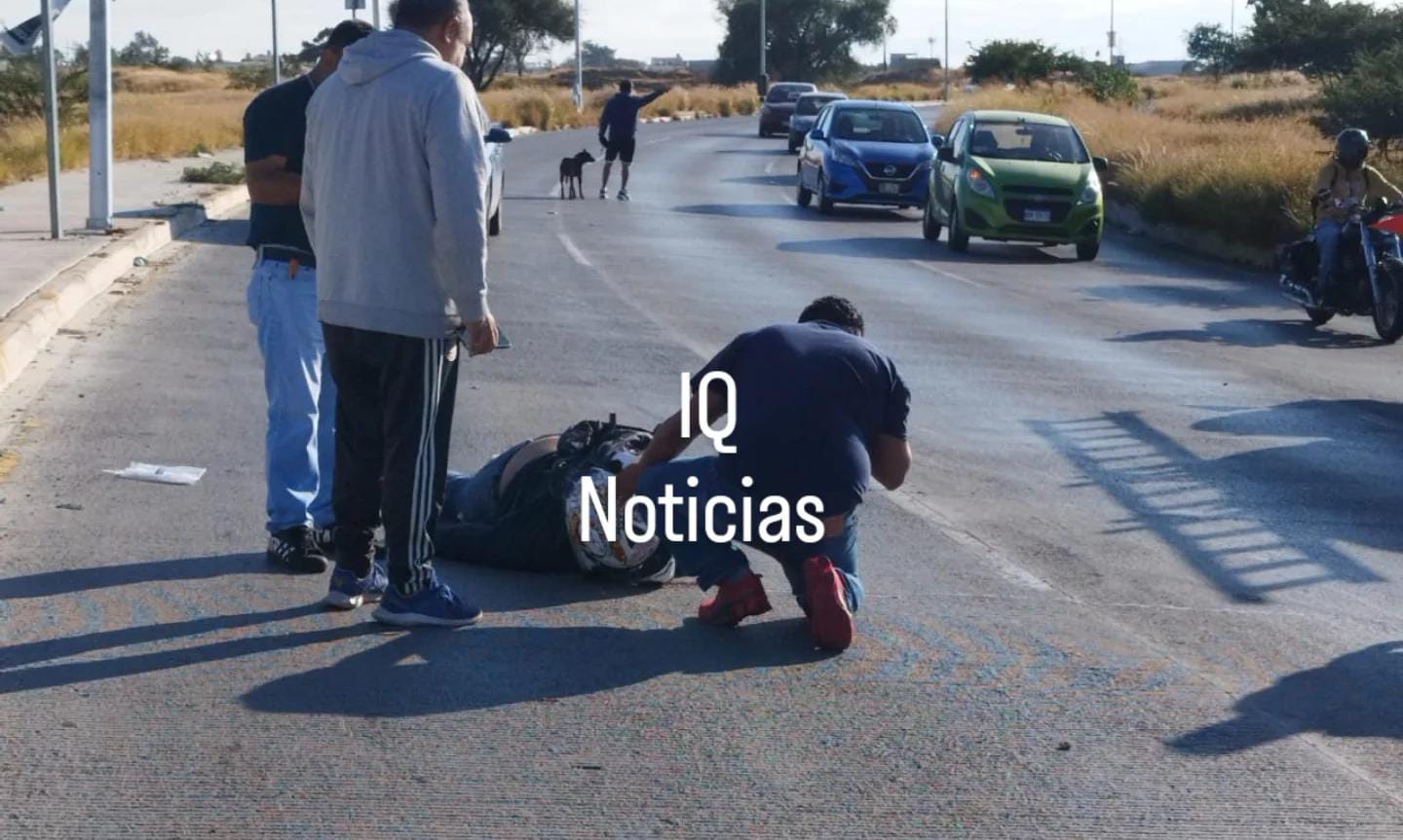 Grave caída de motociclista en prolongación avenida de la Luz