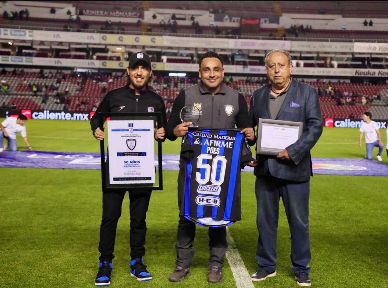 FMF, Liga MX y Club Querétaro reconocen trabajo de la Policía Estatal