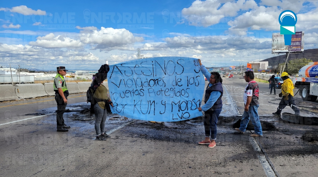 Bloquean la carretera 57 para exigir detención de grupo delictivo en Las Huertas