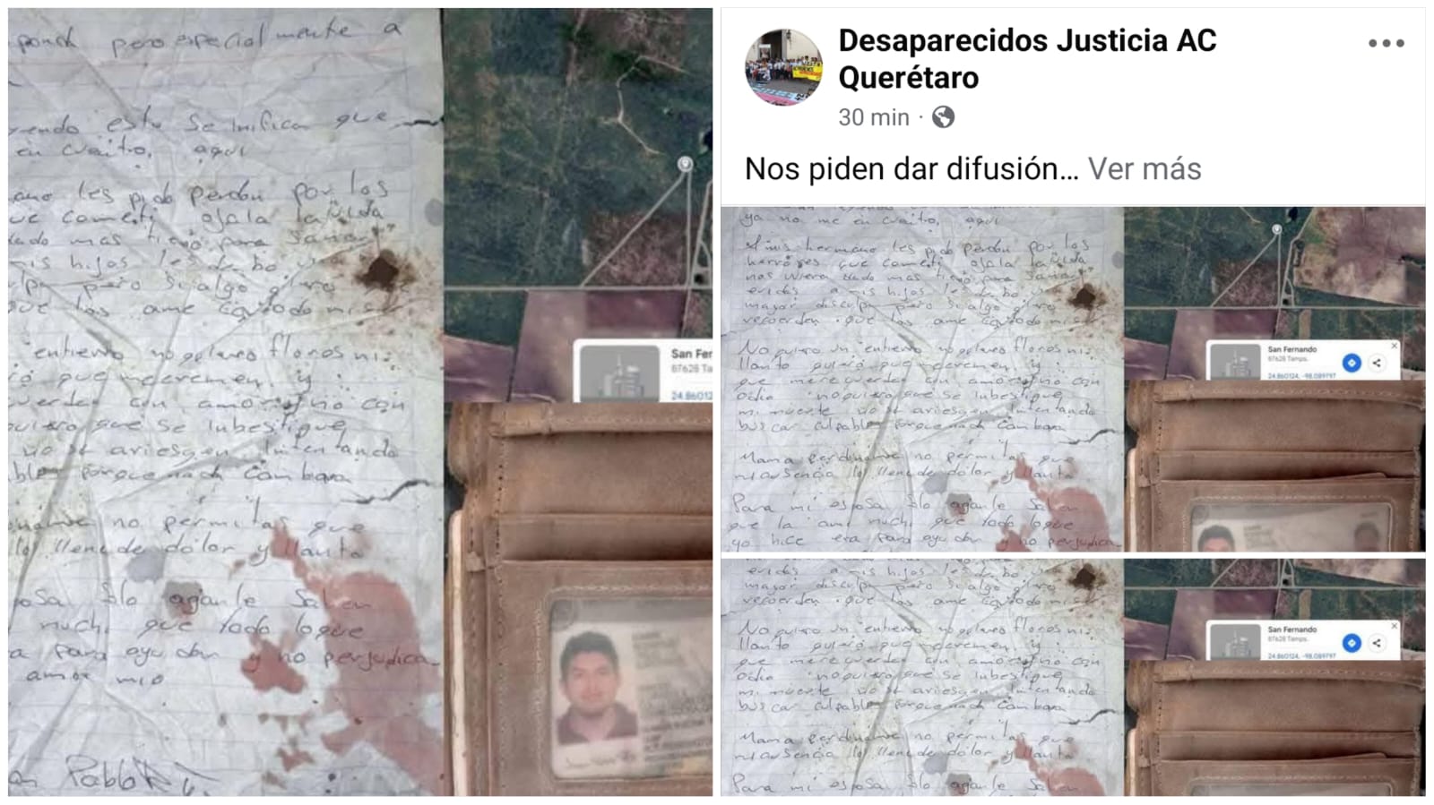 Buscan a familiares de Queretano hallado en una fosa clandestina en Tamaulipas