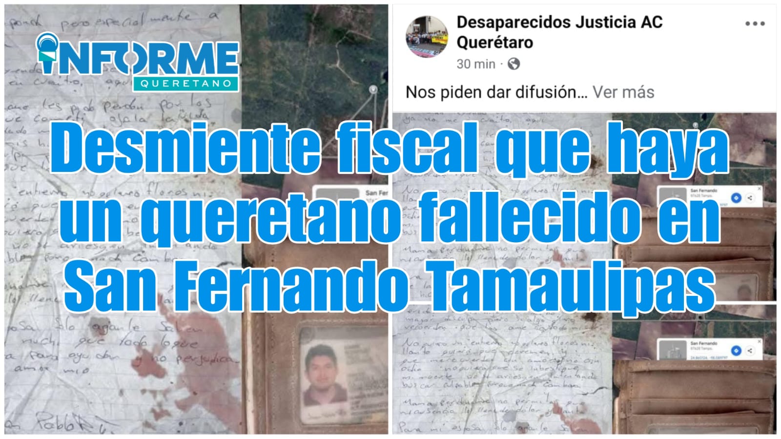 Descarta Fiscal que un queretano halla sido localizado sin vida en Tamaulipas