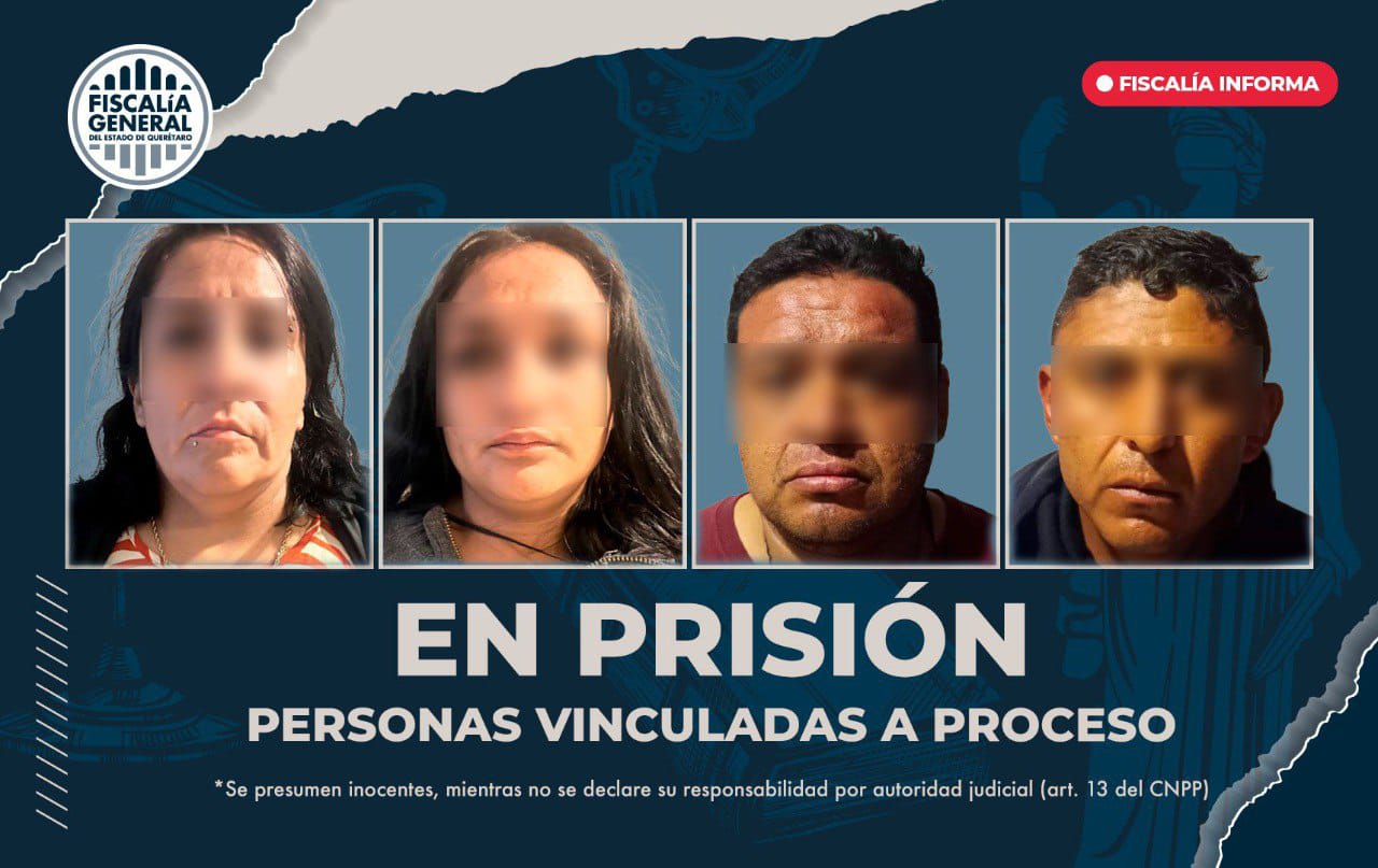 Detienen y vinculan a proceso a cuatro personas por robo de vehículo